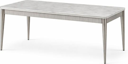 Gray Chair and White Dining Room Furniture Set 132x80x75cm