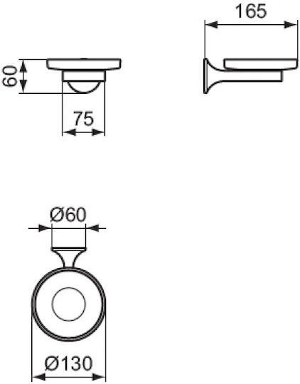 Ideal Standard Wall Mounted White Soap Dish 8014140514343