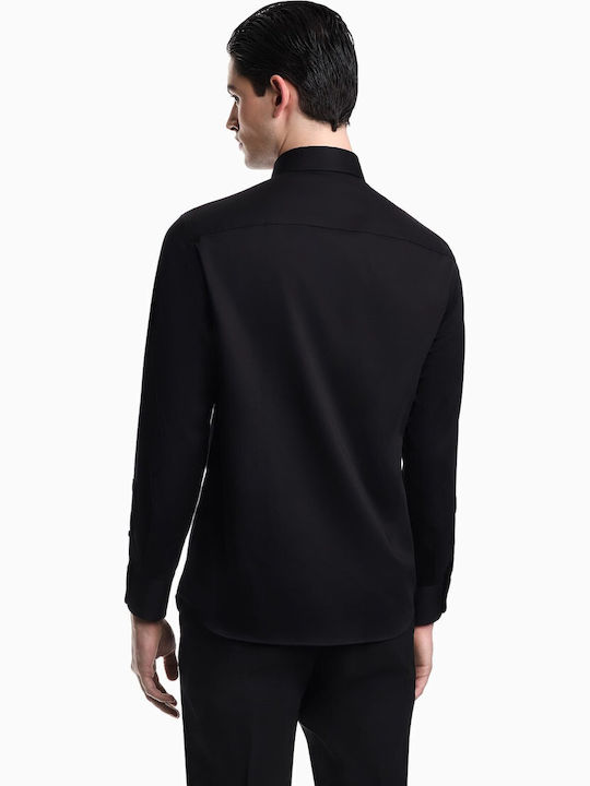 Emporio Armani Langärmeliges Herrenhemd Schwarz