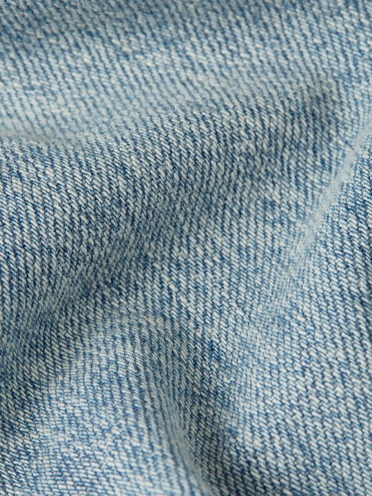 Boxy Fit Langärmelig Overshirt in Breite Linie Blau D23007 E352 H947