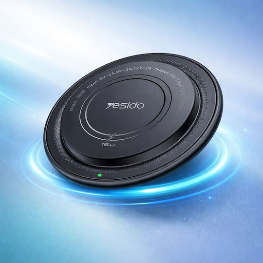 Yesido Wireless Charging Ds39 Type-c Led Indicator 15w Black