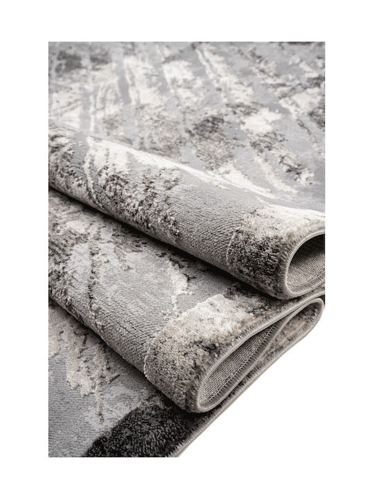 Klonaras Ascot 8328 Wohnzimmer Teppich Rechteckig Grau Creme 133x190cm