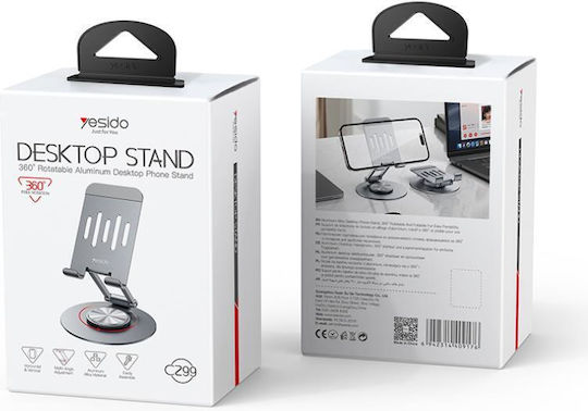Yesido C299 Desk Stand for Mobile in Silver Color