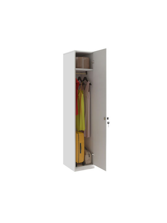 Emeril Single Door Wardrobe White 35x42x180cm