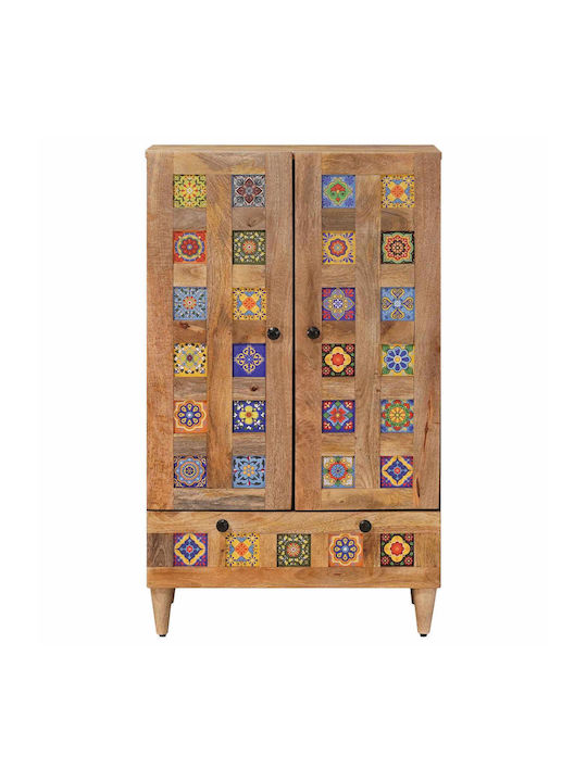 Double Door Wardrobe Natural 60x33.5x100cm