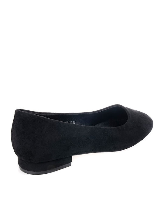 Women's Pointed Toe Ballerina Shoes in Black Colour