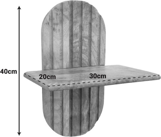 Wall Shelves Arcadia Solid Mango Wood 3 Pieces 30x20x40cm