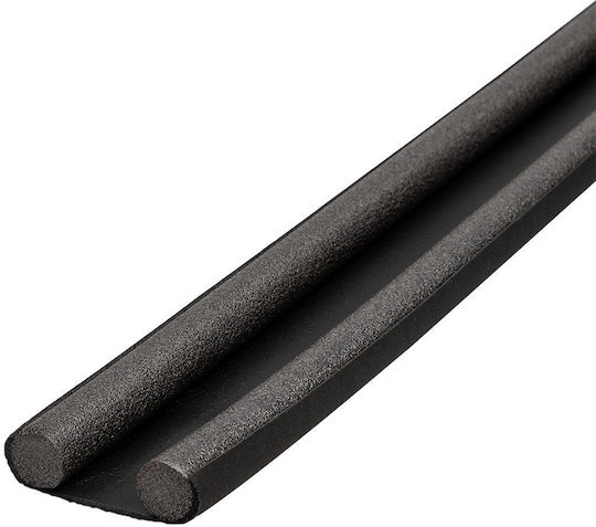 Estia Schaumstoff Doppelter Türzugluftstopper in Schwarz Farbe 1mx8cm