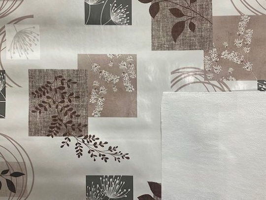 Sidirela Tablecloth Decor Line Leaves Beige 140x140cm E-0944-112.A