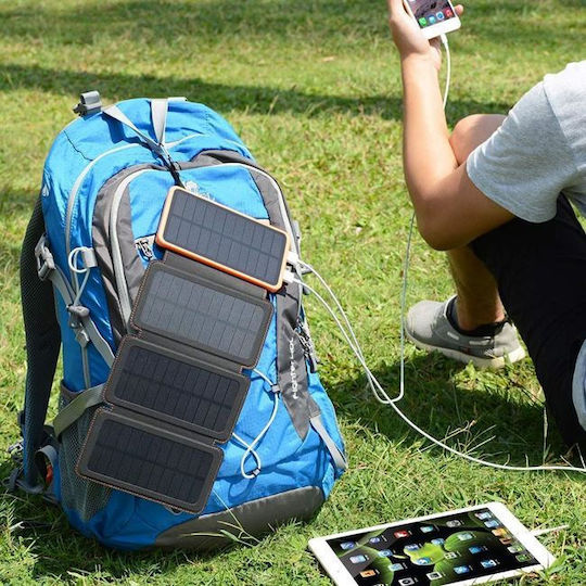 Αναδιπλούμενο Ηλιακό Panel Φορτιστής 5W με USB Output (Φορητών Συσκευών / Επαναφορτιζόμενων Μπαταριών) (104949)