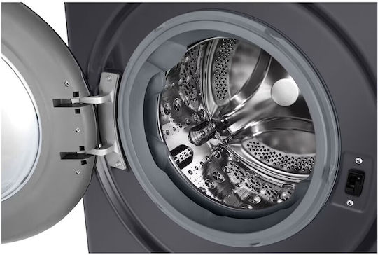 LG Πλυντήριο Ρούχων 13kg με Τεχνολογία Ατμού 1400 Στροφών TurboWash Γκρι F4R5013TSMB