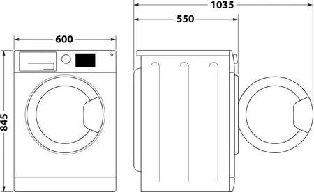 Indesit Пералня 10кг 1400 Оборота IM 1064B MY TIME EE