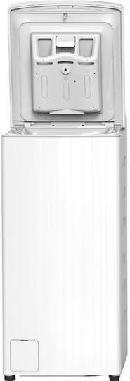 Midea Πλυντήριο Ρούχων Άνω Φόρτωσης 8kg με Τεχνολογία Ατμού 1300 Στροφών Drum Clean MF100T80B/W-GR