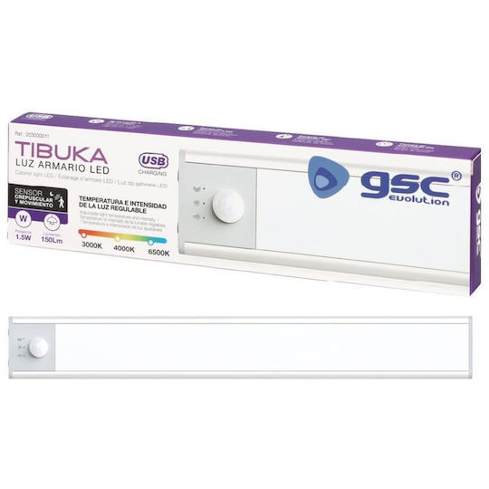GSC LED Emergency Light with Battery Power Source and Motion Sensor
