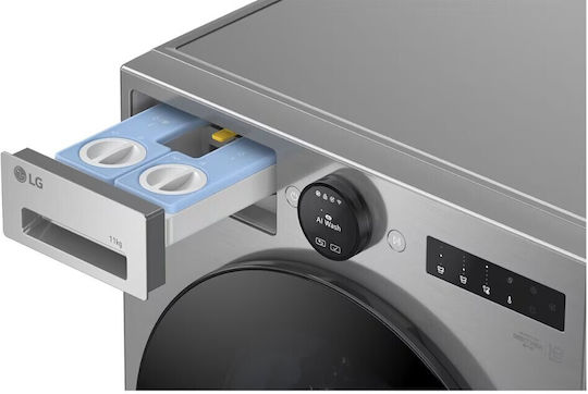 LG Waschmaschine 11kg mit Dampftechnologie 1400 Umdrehungen Silber F4X7511TSB