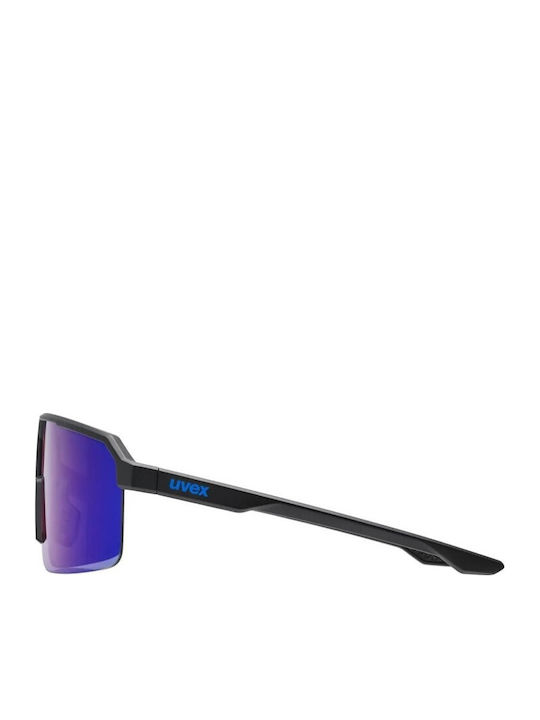 Uvex Unisex Sonnenbrillen mit Schwarzem Rahmen und Schwarzem Spiegelglas S5340032214