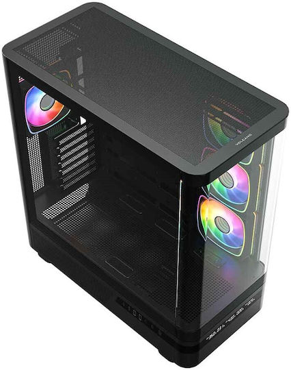 Modecom Volcano AQ200 Gaming Midi Tower Computer Case with Side Window Black