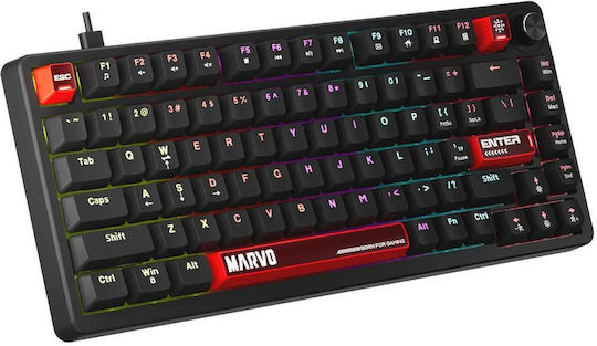 Marvo Titan Gaming Μηχανικό Πληκτρολόγιο Tenkeyless με RGB φωτισμό (Αγγλικό US)
