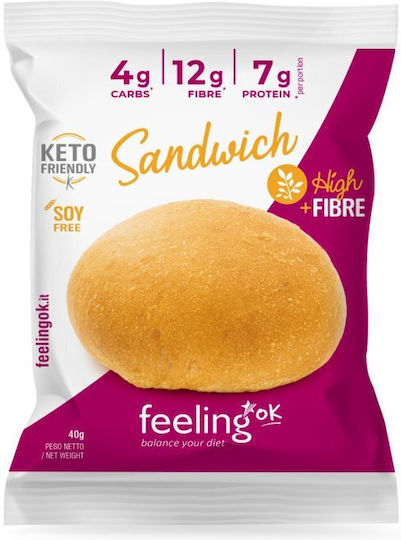 FeelingOk for Sandwiches Wheat Protein Vegetable Fiber Keto 50gr