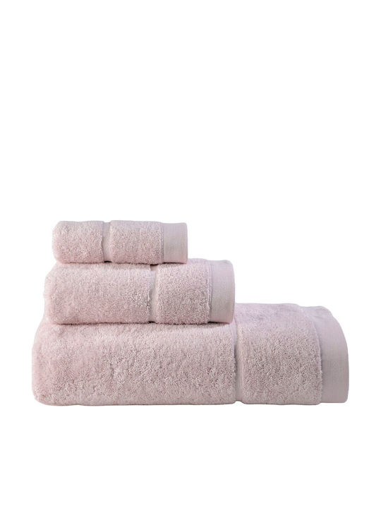 Down Town Home Bath Towel Set 3pcs Joanne Light Pudra Weight 600gr/m²