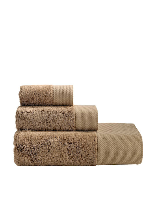 Down Town Home Bath Towels Set 3 pcs Tobacco Weight 600gsm