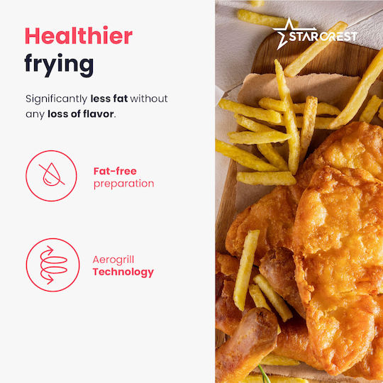 Starcrest Air Fryer 3.5lt Μαύρο SFR-3560BK