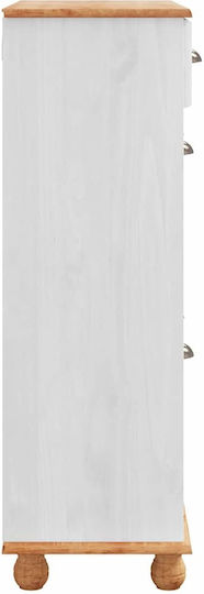 Wooden Shoe Organizer White 85x35x108cm