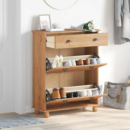Schuhschrank aus Massivholz 85x35x108cm