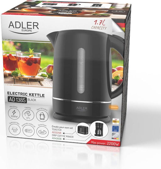 Adler Βραστήρας 1.7lt 2200W Μαύρος