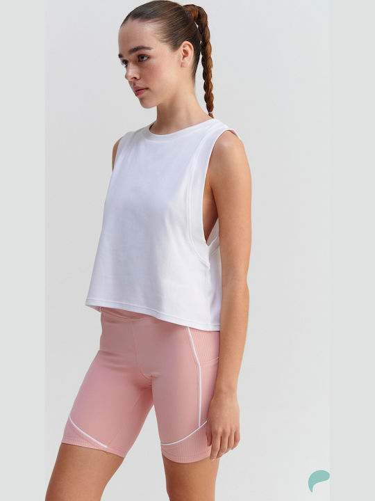 Women's Crop Top Sleeveless White