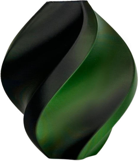 Filament Silk PLA Imprimantă 3D Profesional Lab 1 Kg 1.75 Mm Dublu Culoare Verde Negru