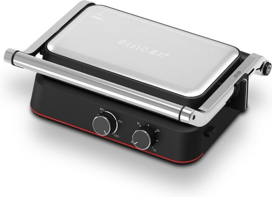 Singer Sandwich Maker with Removable Plates for 2 Sandwiches 1500W Inox