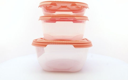 Cyclops Fresco Set Plastic Lunch Boxes Fuchsia 3 Pieces