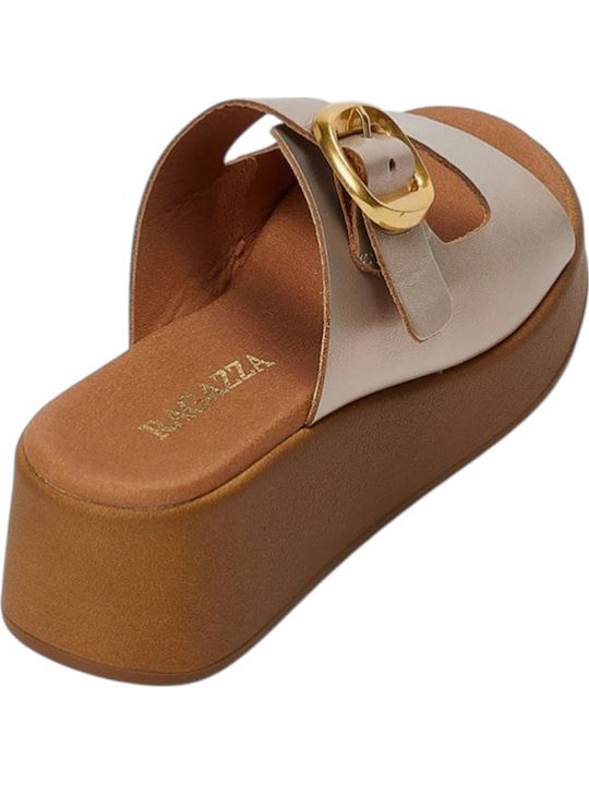 Summer Women's Platform Sandals in Slipper Style Beige