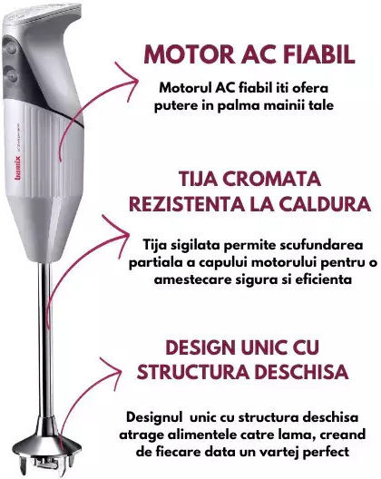 Lacor Motor Blender De Mână Cu Putere 200W