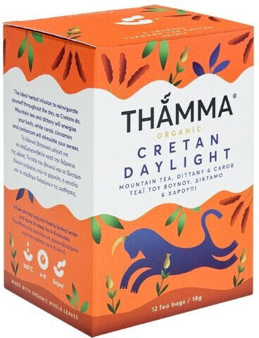 Thamma Organic Планински Чай Органичен Продукт Cretan Daylight 10 Чайни Пакетчета 12гр