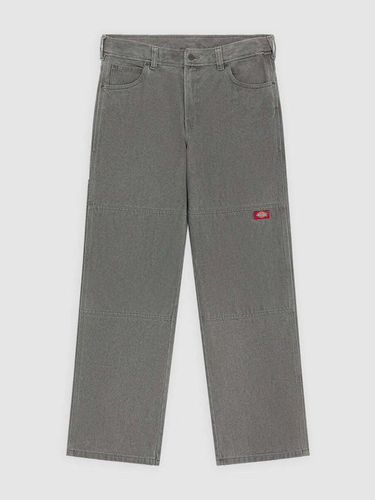 Double Knee Men's Jeans Pants with Loose Fit Grey