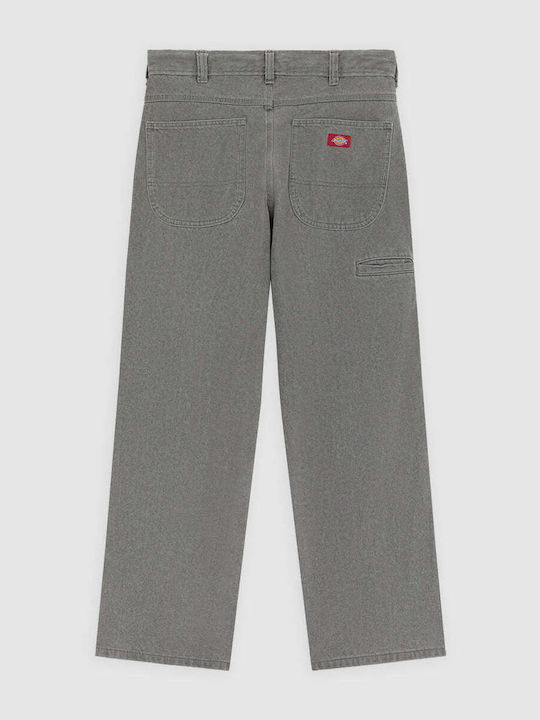 Double Knee Men's Jeans Pants with Loose Fit Grey