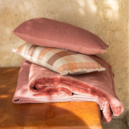 Vivaraise Michka Armchair Throw Two Sides Sherpa 130x160cm Terracotta