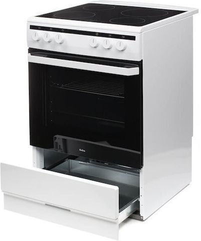 Amica 6018CE2.20EW Herd 62Es mit Keramikkochfeldern B60cm. White