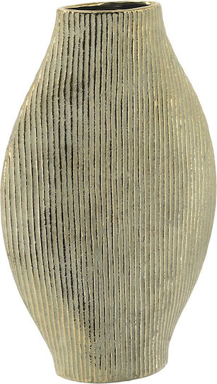 Artekko Βάζο Κεραμικό Candia Χρυσό 20x8.5xΥ33cm Artekko Βάζο Κεραμικό Candia Χρυσό 20x8.5xΥ33cm