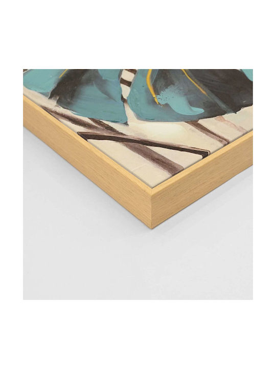 Wall Painting Fb94542 Frame Beige-Canvas Print Tropical Leaves 62x4 5x82cm