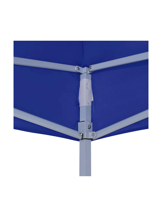 vidaXL Сгъваема Беседка За Градина Синя 2x2m