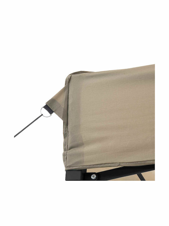 vidaXL Foldable Brown Garden Gazebo 2x2m
