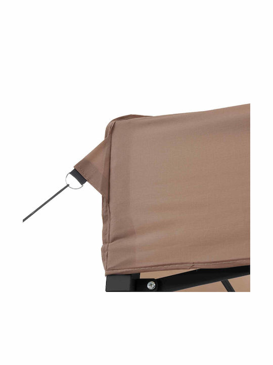 vidaXL Foldable Brown Garden Gazebo 2x2m