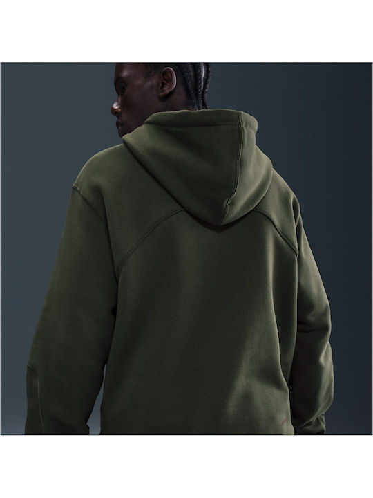 Women's Hooded Sweatshirt Cargo Khaki