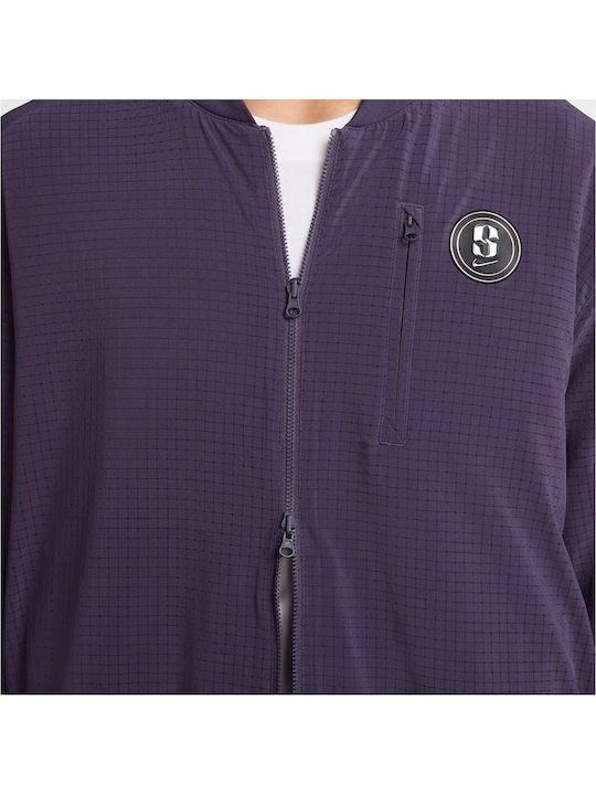 Sabrina Women's Reversible Bomber Jacket Purple