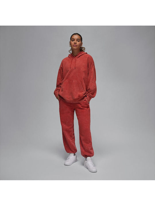 Women's Hoodie Sweatshirt Jacket Dune Red