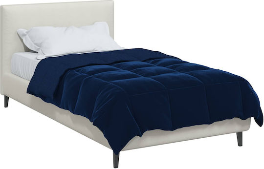 vidaXL Set Duvet Cover 135x220cm Single with Pillowcase Dark Blue