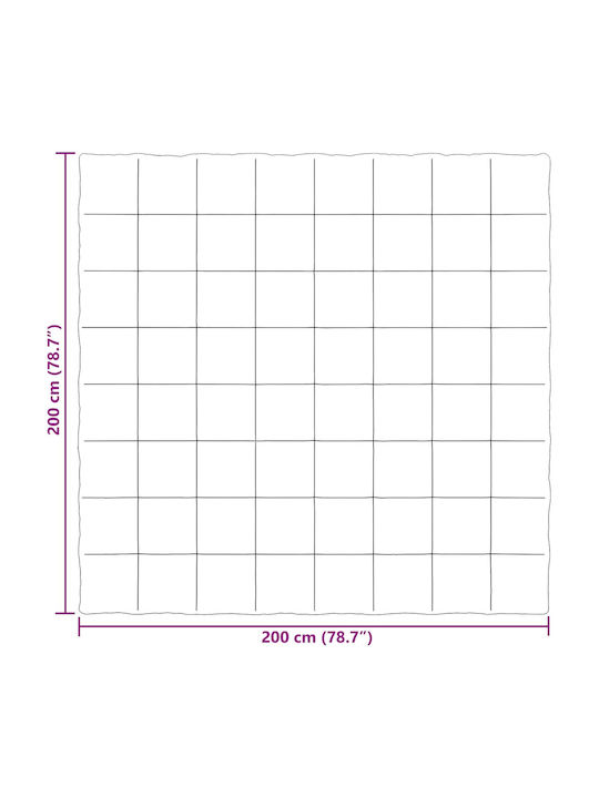 vidaXL Подредба Пликове За Завивки 200x200см Двойна С 2 Калъфки За Възглавници Светлосив